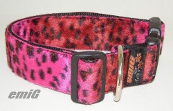 Fellhalsband freaky leo pink