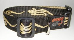 NE Hunde Halsband lizard beige (28/25)