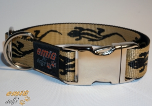 NE Hunde Halsband lizard black (28/2/25)