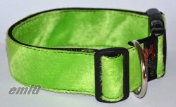 Fellhalsband neon green frog