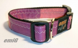 Unikat Hundehalsband purple/pink M