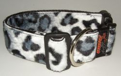 Fellhalsband leopard grey