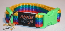 NE Hunde Halsband Regenbogen 2,0