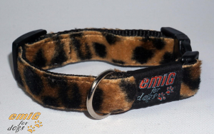 SALE Halsband 2cm leopard braun PL