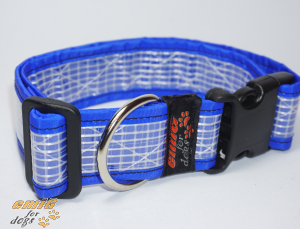 Unikat Hundehalsband blau surf