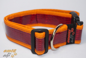 Unikat Hundehalsband rot surf