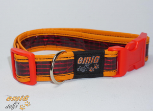 Unikat Hundehalsband orange M