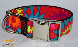 LE Hunde Halsband Summer red