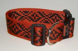 NE Hunde Halsband rockabilly orange 4cm