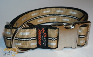 NE Hunde Halsband retro beige 4cm