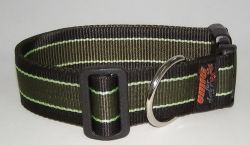 NE Hunde Halsband retro green 4cm