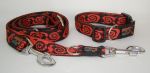 NE Hunde Halsband red flames 2,5cm