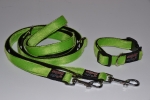 Fellhalsband neon green frog