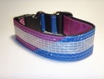 Unikat Hundehalsband windsurf violett/blau2