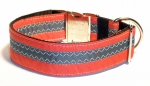 Unikat Hundehalsband red/grey2 ALU XL
