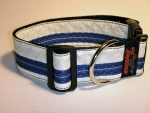 Unikat Hundehalsband white/blue