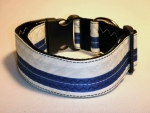 Unikat Hundehalsband white/blue