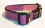 Unikat Hundehalsband purple/pink M