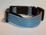 Unikat Hundehalsband blue/red S