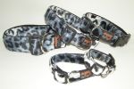 Fellhalsband leopard grey