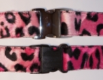 Fellhalsband leopard pink