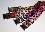 Fellhalsband leopard pink