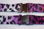 Fellhalsband leopard purple
