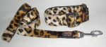 Fellhalsband leopard brown