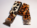 Fellhalsband leopard brown