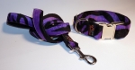 Fellhalsband zebra purple