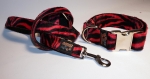 Fellhalsband zebra red