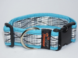 Unikat Hundehalsband türkis surf