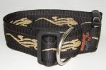 NE Hunde Halsband Lizard beige 4cm