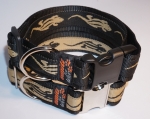 NE Hunde Halsband Lizard black 4cm